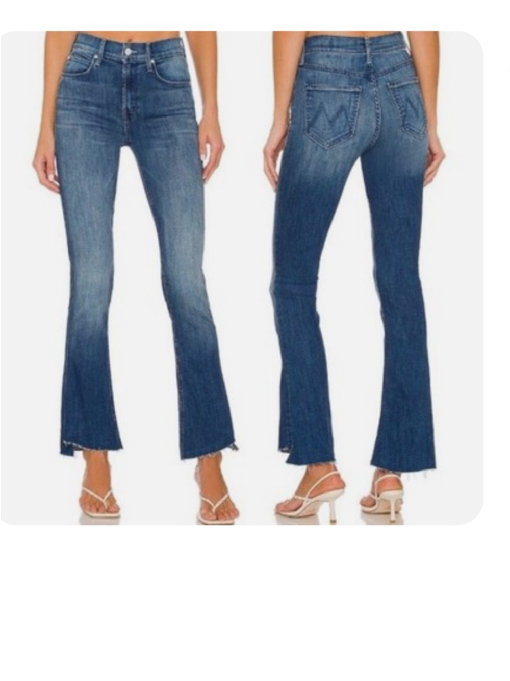 Mother The Runaway Step Fray A Night in Havana Jeans in Blue